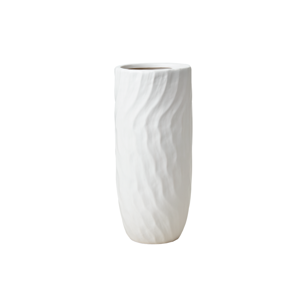 Vase blanc en grès