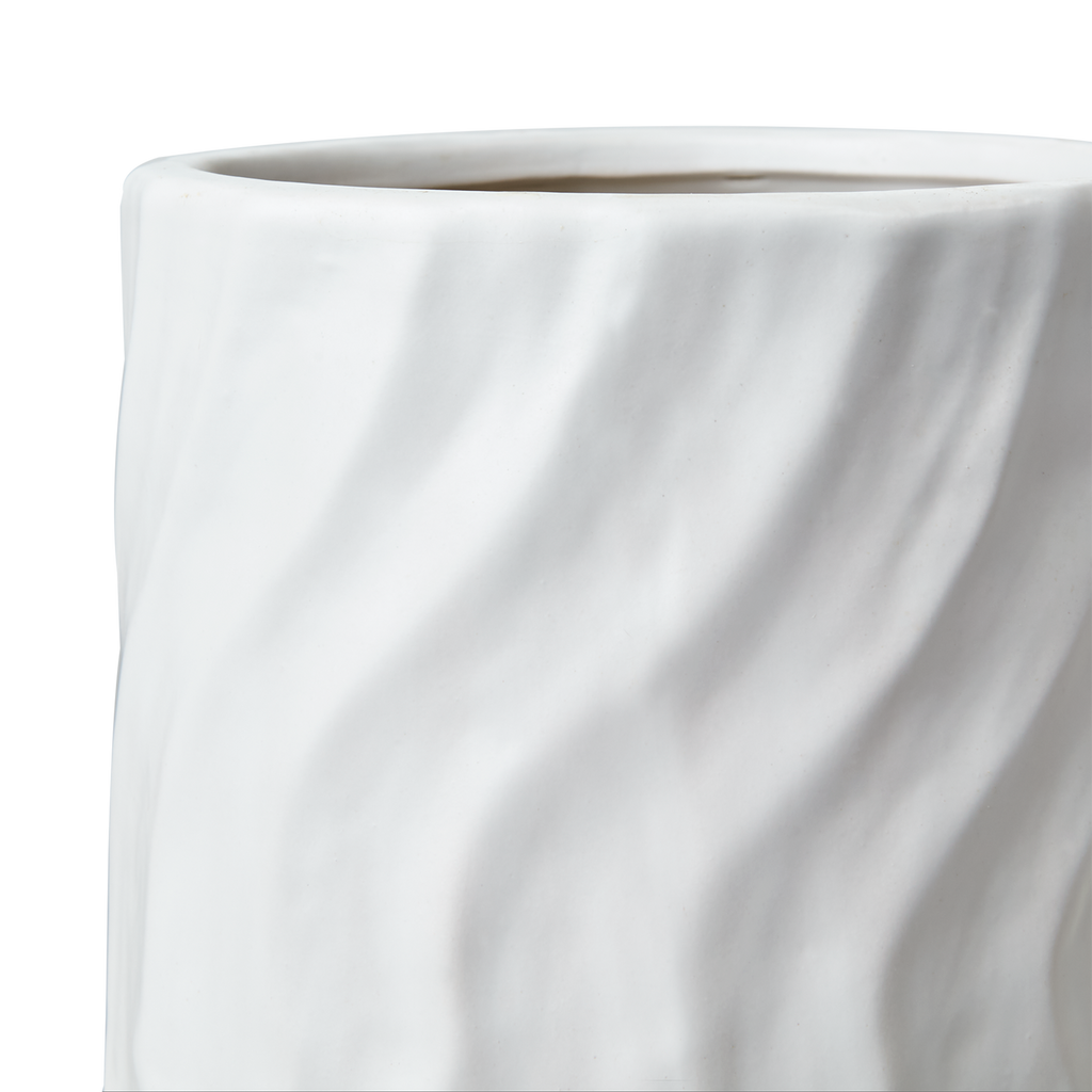 Vase blanc en grès