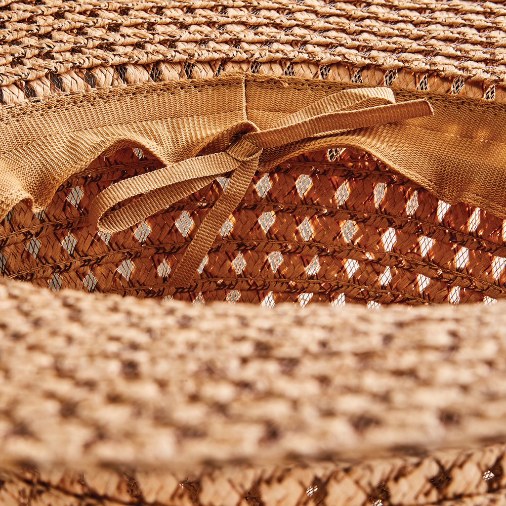 Chapeau de paille, nature-brun foncé