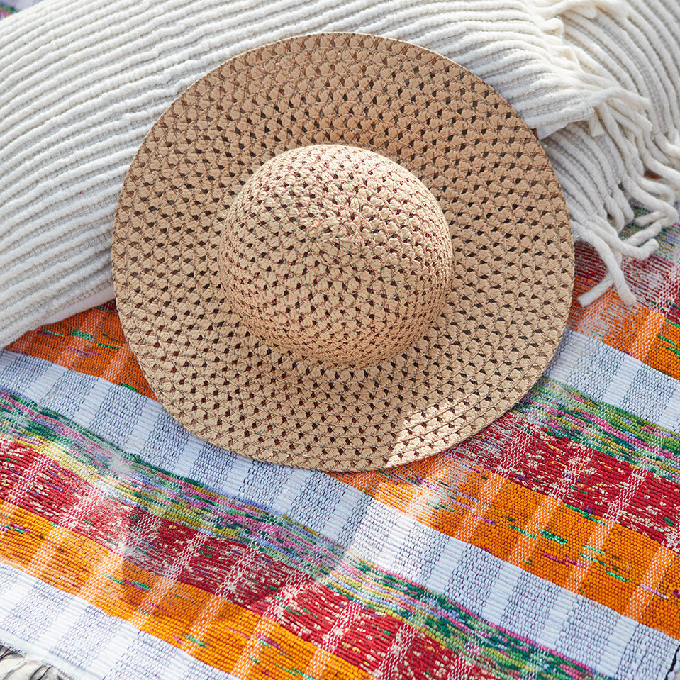 Chapeau de paille, nature-brun foncé
