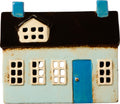 Bougeoir Maison, bleu toit noir