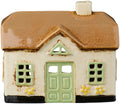 Bougeoir Maison, beige toit brun, porte verte
