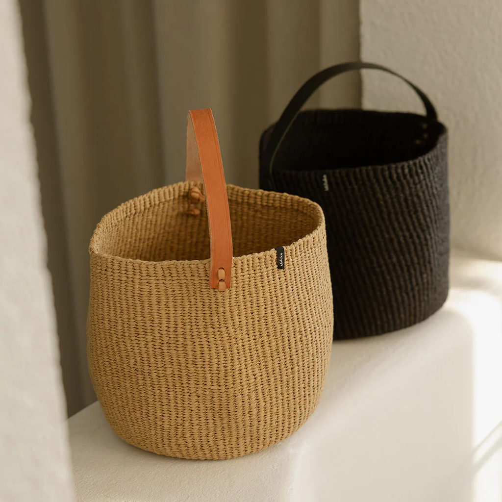 Sac naturel noir, gris ou naturel tressé à la main