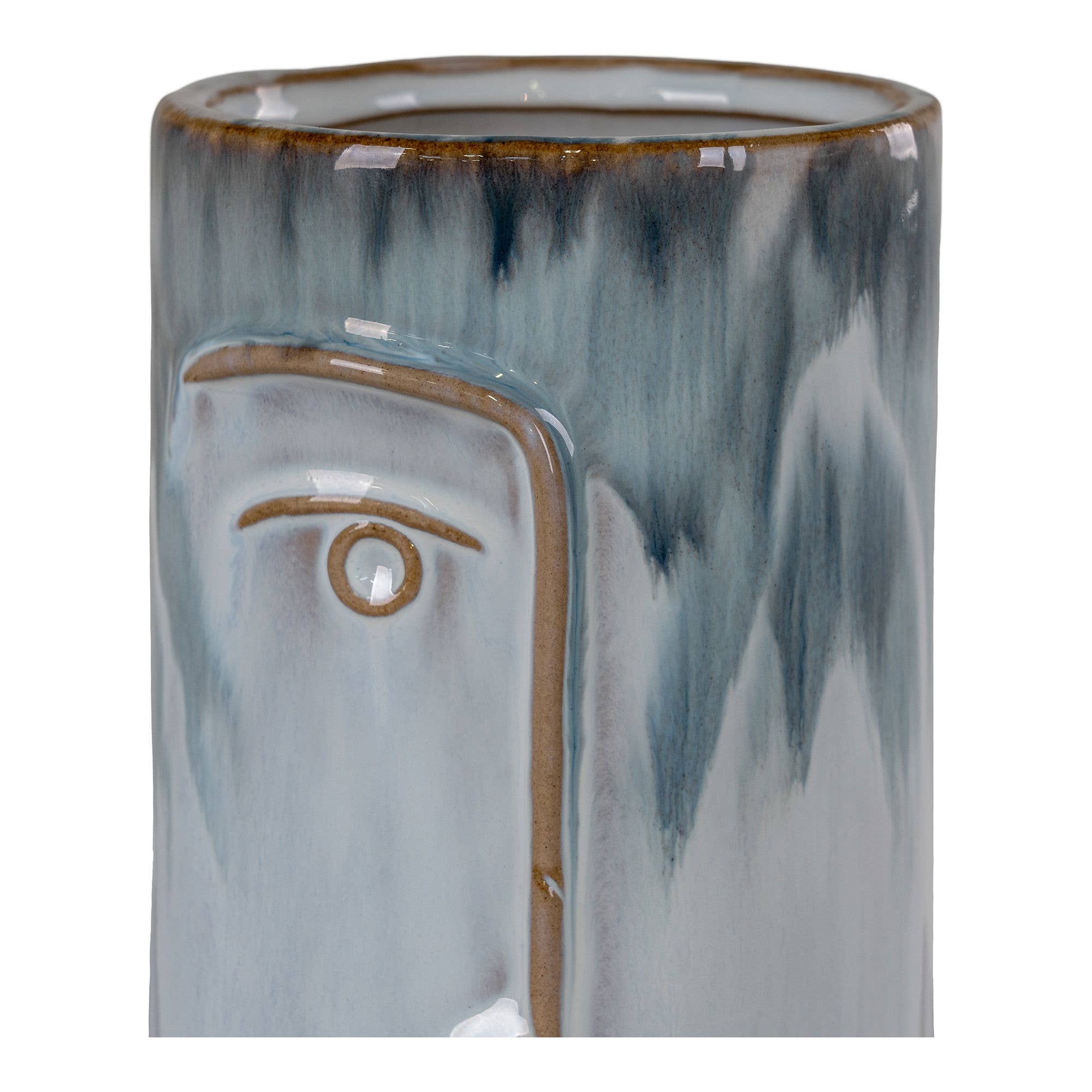 Vase avec visage