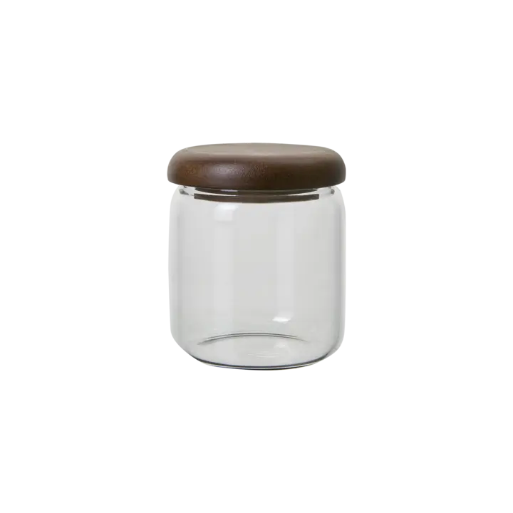 Pot avec couvercle en bois