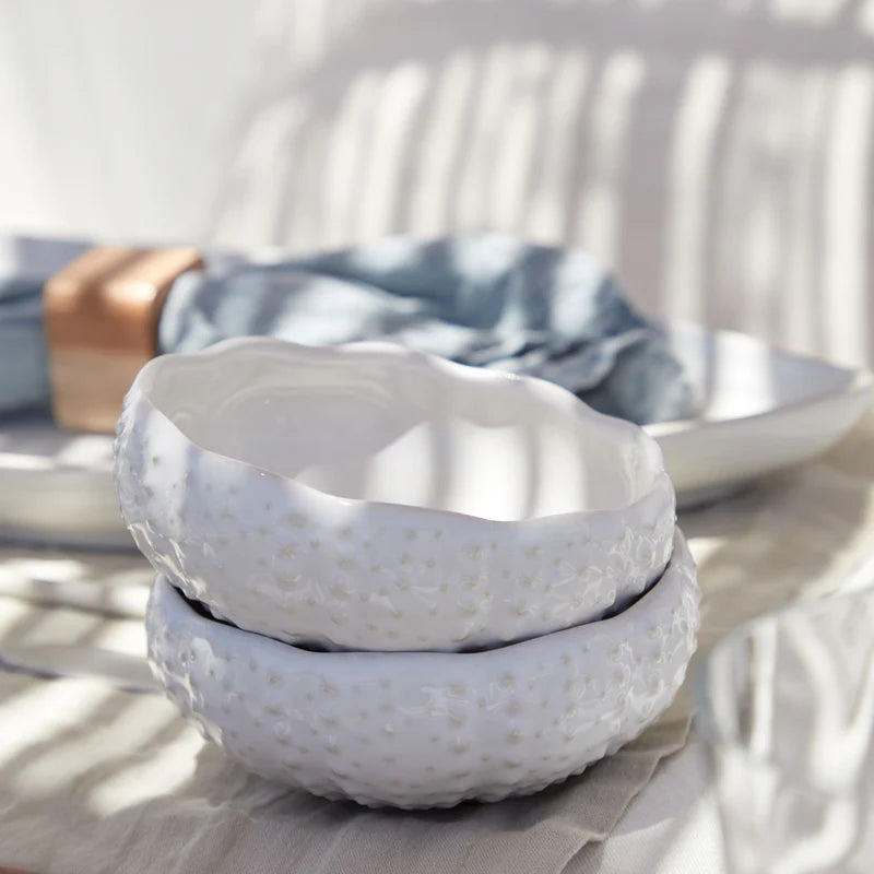 Set de 2 Bols oursin blanc