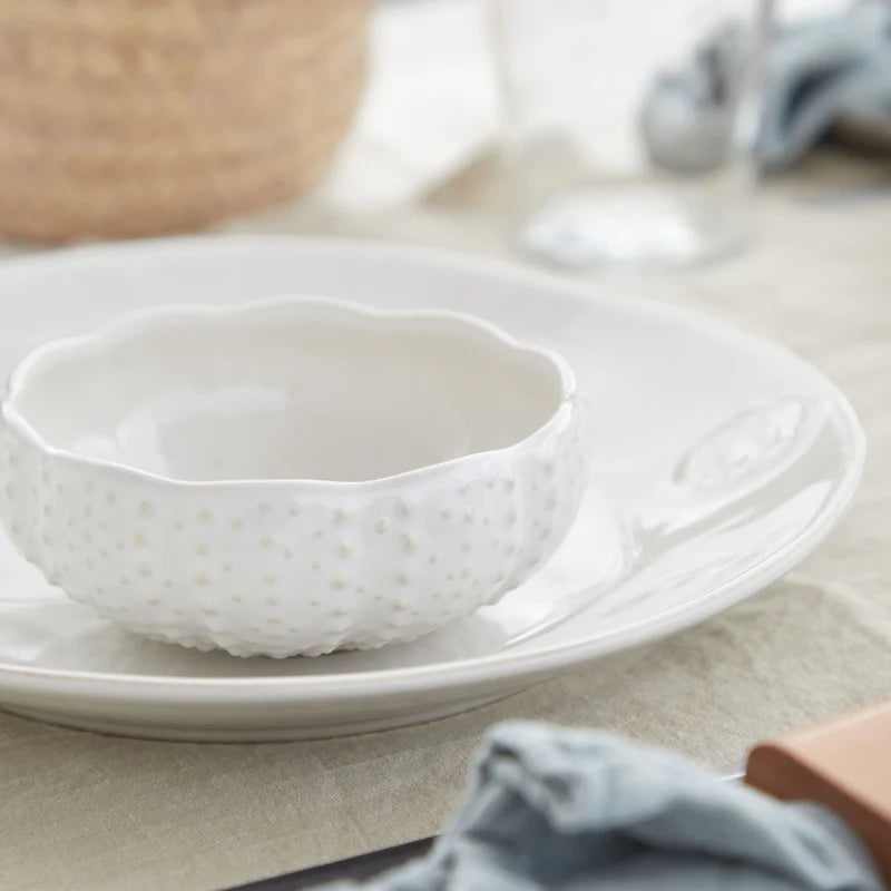 Set de 2 Bols oursin blanc