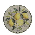 Assiette en grès mosaïque avec citrons