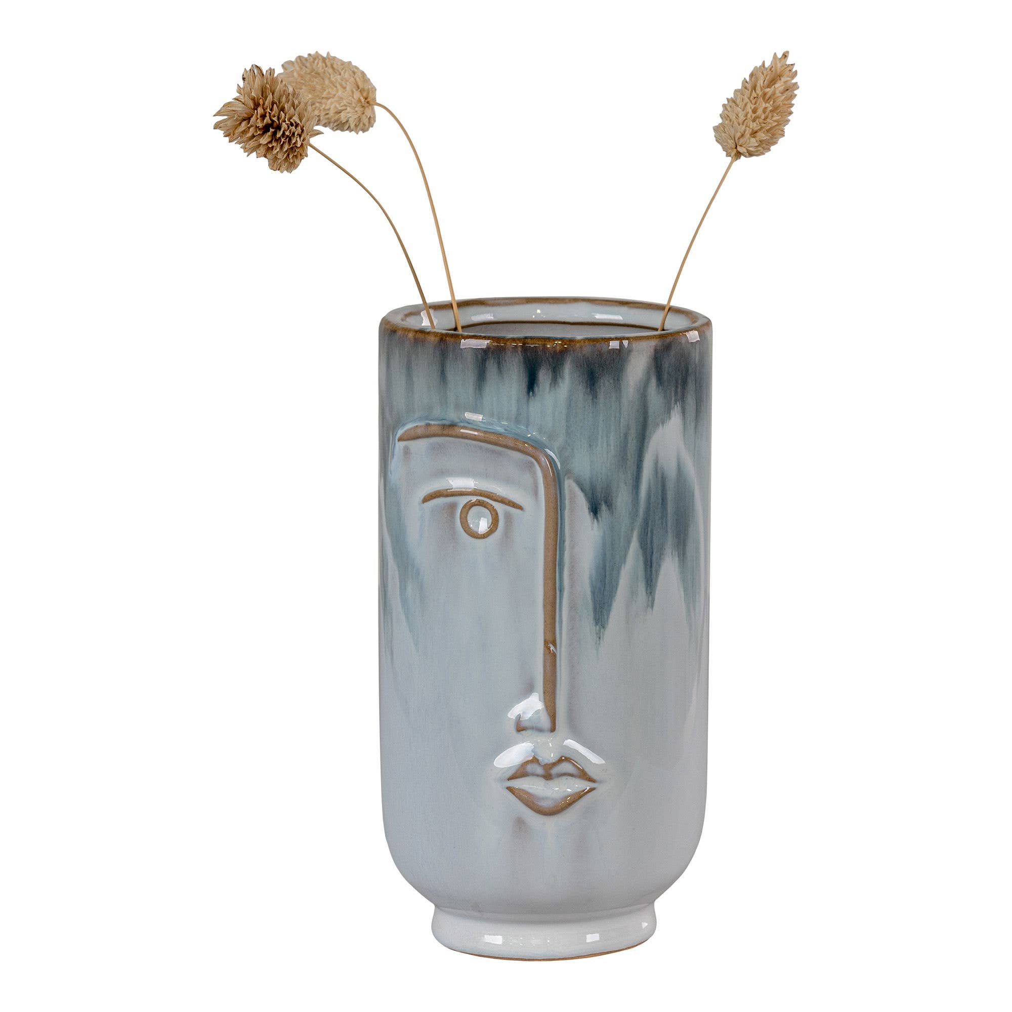 Vase avec visage