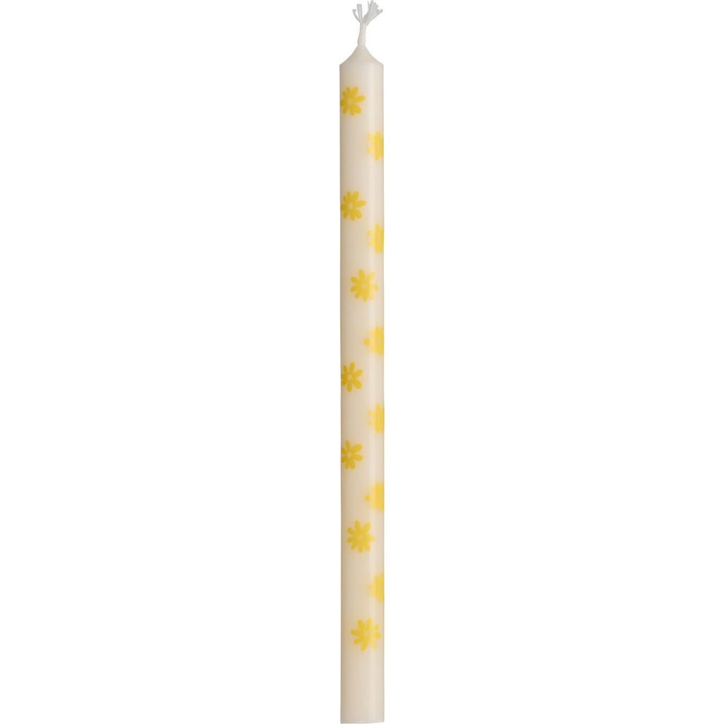 Bougie à fleurs jaune