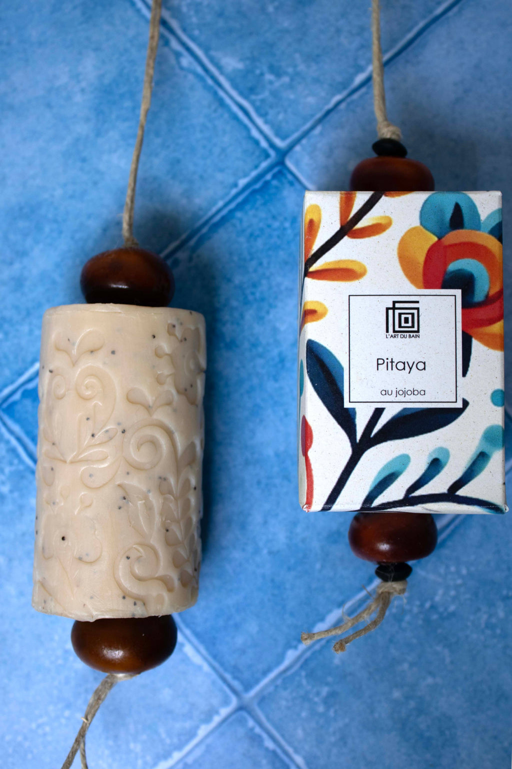 Savon Pitaya au jojoba, savon sur corde