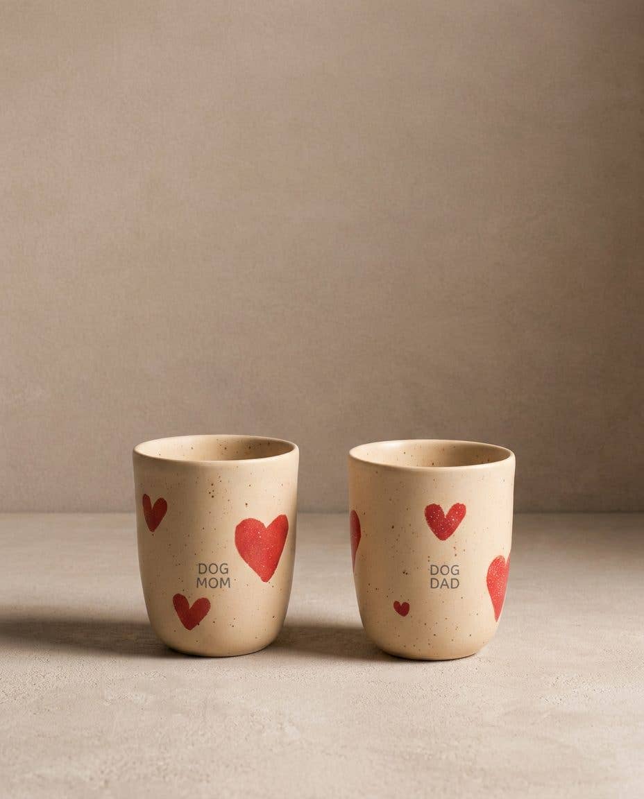 Verre à café en Grès Cozy Hearts 220ml