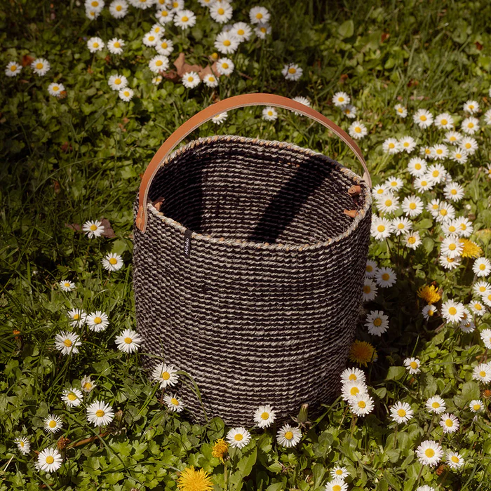 Sac naturel noir, gris ou naturel tressé à la main