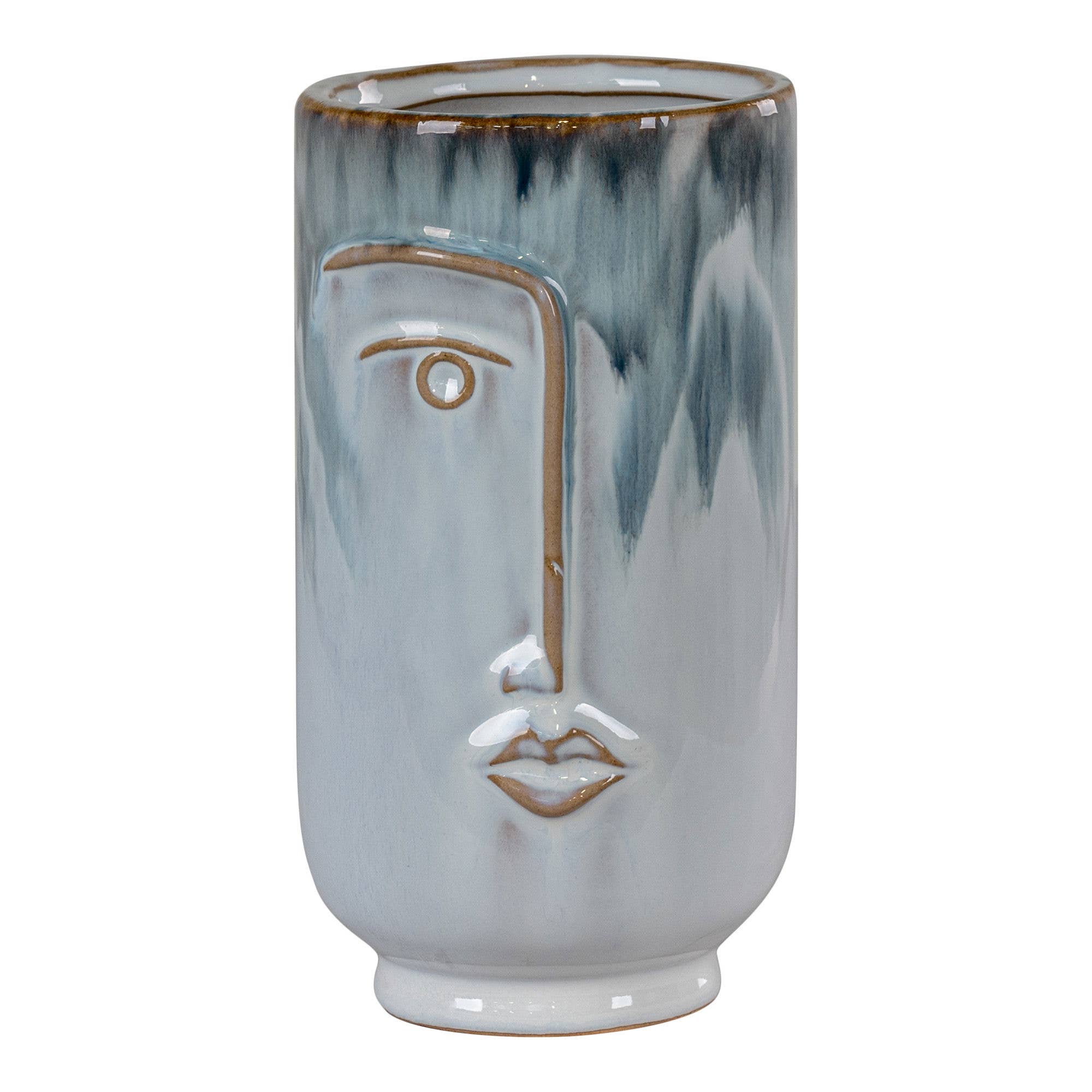 Vase avec visage