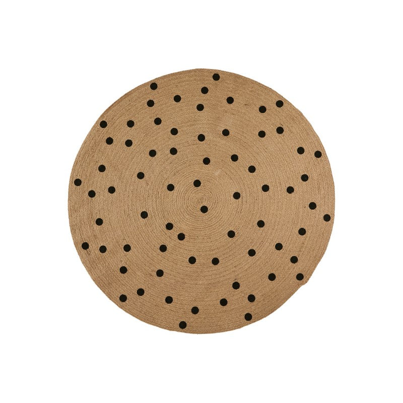 Tapis tissé à la main, nature et point noir