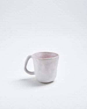 Tasse blanche et rose clair Nature Shape – Image 4