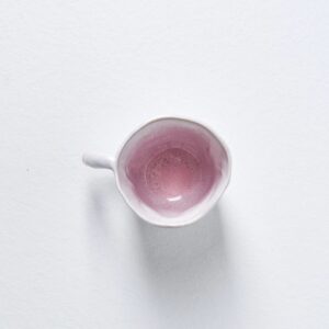 Tasse blanche et rose clair Nature Shape – Image 3