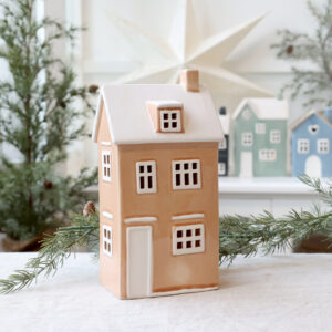 Maison photophores en grès