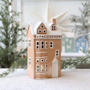 Maison photophores en grès